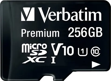Verbatim Premium microSDXC 256 GB / Paměťová karta / UHS-I (U1) / Class 10 / R: 90 MB/s / W: 10 MB/s