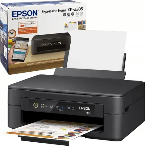Epson Expression Home XP-2205 černá / Barevná inkoustová multifunkce / A4 / 5760x1440 dpi / 8/4 str./min / USB / Wi-Fi