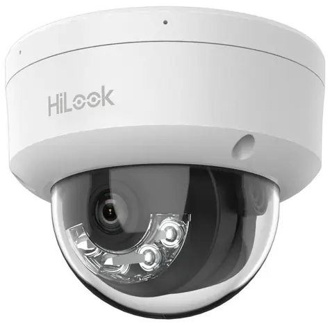 HiLook IPC-D180HA-LU / IP kamera / Dome / 8Mpix / 2,8 mm / Smart Hybrid Light / IP67+IK08 / IR 30 m