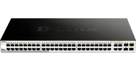 D-Link DGS-1210-52 / Switch / 48x GbE RJ-45 / 4x Combo SFP / L2/L3 Smart+ / fanless