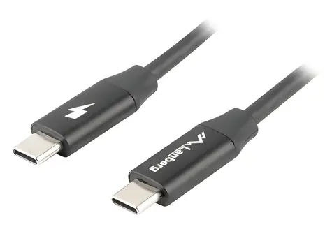 Lanberg Kabel USB-C na USB-C černá / Datový a nabíjecí kabel / USB 2.0 / 1,8 m / QC 4.0