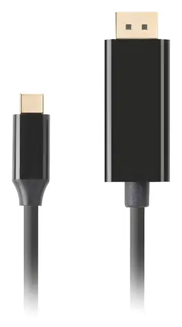 Lanberg CA-CMDP-10CU-0010-BK černá / Kabel USB-C na DisplayPort / 1 m / DisplayPort 1.2 / 4K 60Hz