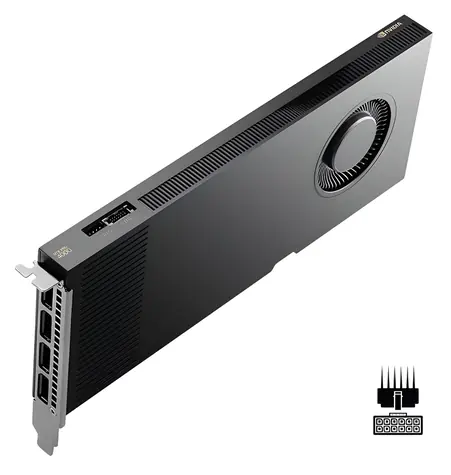 PNY NVIDIA RTX PRO 4000 Blackwell 24GB GDDR7 ECC / 24GB GDDR7 / 192-bit / PCIe x16 5.0 / 4x DP 2.1 / 140W