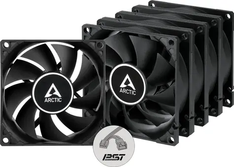 ARCTIC F8 PWM PST 5 ks / Ventilátor / 80 mm / 4-Pin PWM / PST
