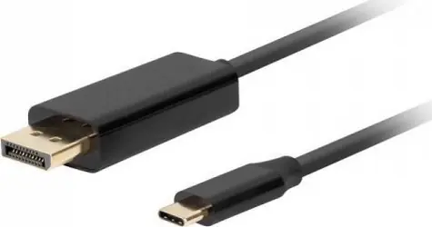 Lanberg CA-CMDP-10CU-0018-BK černá / Kabel USB-C na DisplayPort / 1.2m