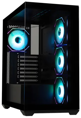 BitFenix CETO Cube černá / PC skříň / ATX / 4x 120mm ARGB / 2x USB 3.0 + USB-C / bez zdroje / tvrzené sklo