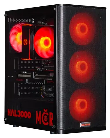 HAL3000 MČR Finale Pro černá / Herní PC / AMD Ryzen 5 7600 / 32GB DDR5 / RX 9070 / 1TB PCIe4 SSD / Wi-Fi / W11
