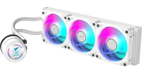 GIGABYTE AORUS WATERFORCE II 360 ICE bílá / Vodní chladič CPU / 3x 120 mm / 36.9 dB / 64.95 CFM / AMD + Intel