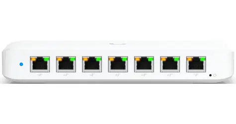 Ubiquiti UniFi Switch Ultra 210W / Switch / 8× GbE RJ-45 / 7× PoE+ 802.3af/at / PoE budget 202W