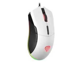 Genesis Krypton 290 RGB bílá / Herní optická myš / 6400 DPI / Drátová USB