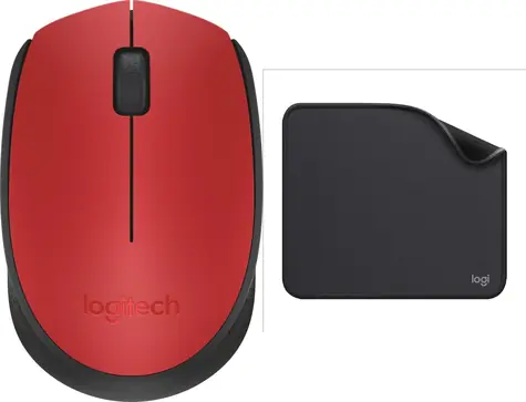 Logitech M171 červená + Studio Series Graphite / Set / bezdrátová myš + příslušenství