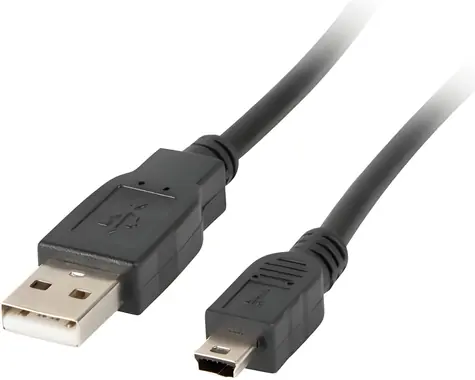 Lanberg CA-USBK-10CC-0003-BK / Kabel USB / USB-A (M) - Mini USB (M) / 0.3 m / černá