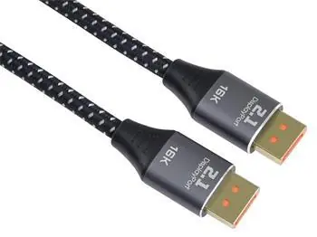 PremiumCord / Kabel DisplayPort 2.1 / 16K@60Hz / 8K@120Hz / 4K@240Hz / kovové a zlacené konektory / 1 m