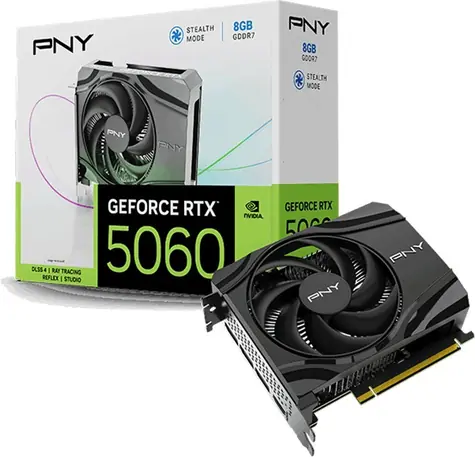 PNY GeForce RTX 5060 Single Fan 8GB / Grafická karta / 2280MHz / 8GB GDDR7 / 128-bit / 1x HDMI + 3x DP / 550W (8)