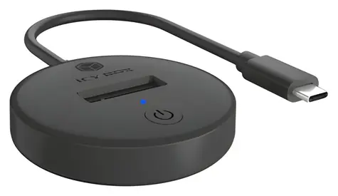 Icy Box IB-1610MCD-C31 černá / Dokovací stanice / pro M.2 NVMe & SATA SSD / USB-C 3.2 Gen2 / 10 Gbit/s