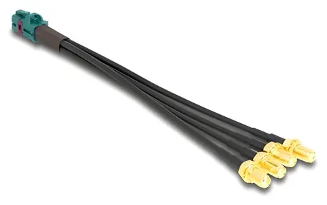 DeLock Mini FAKRA Z quad - 4× SMA / Kabel / 0,2 m / 50 Ohm / 20 GHz