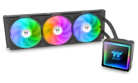 Thermaltake TH360 V3 ARGB Sync černá / AIO vodní chladič CPU / 3x 120 mm / 2500 RPM / 37,8 dB / 85,29 CFM
