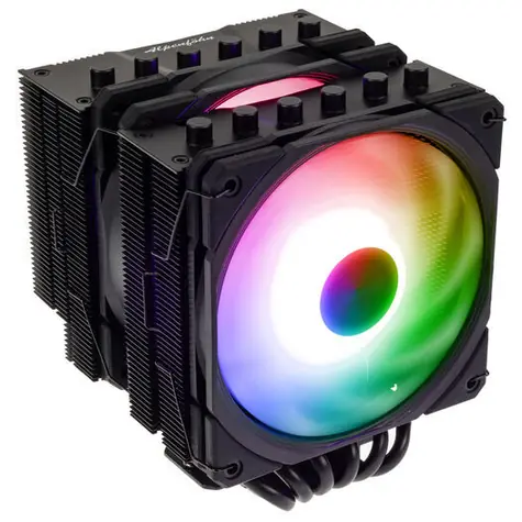 Alpenföhn Brocken 4 Max ARGB černá / Chladič CPU / 260W TDP / 2× 120 mm ARGB / 6× heatpipe / pro Intel + AMD