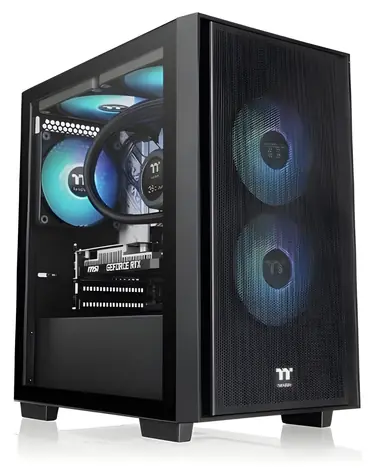Thermaltake Versa H16 TG ARGB černá / Micro tower / mATX / 3x 120mm ARGB / bez zdroje / průhledná bočnice