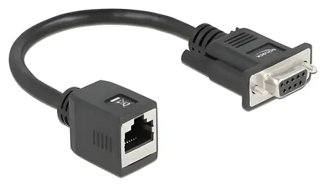 Delock DB9 zásuvka - RJ45 zásuvka / Sériový adaptér / RS-232, RS-422, RS-485