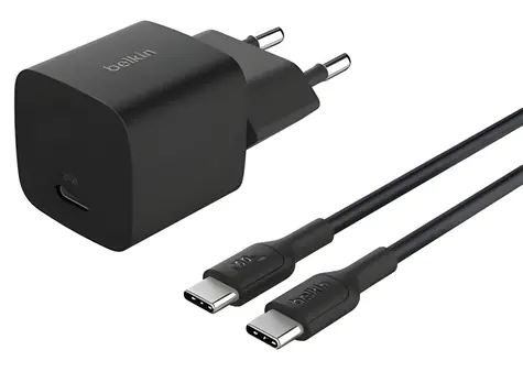 Belkin BOOST CHARGE charger černá / nabíječka USB-C / 25W / PD / PPS / s 1m kabelem USB-C