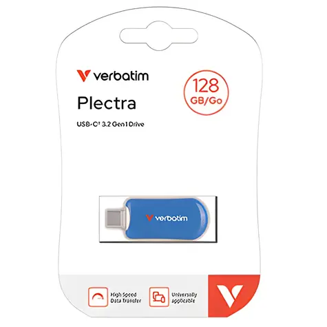 Verbatim Plectra 128GB modrá / Flash disk / USB-C 3.2 Gen 1 / až 100 MB/s