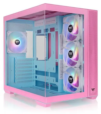 Thermaltake View 380 TG ARGB růžová / ATX / 2x USB-A 3.0 / 1x USB-C 3.2 / 4x 120mm RGB / bez zdroje / průhledná bočnice
