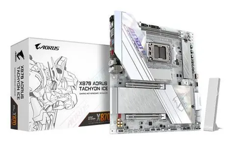 GIGABYTE X870 A Tachyon ICE / Základní deska / AMD X870 / DDR5 / SATA III RAID / USB4 / Wi-Fi 7 / 5GLAN / M.2 / sc.AM5