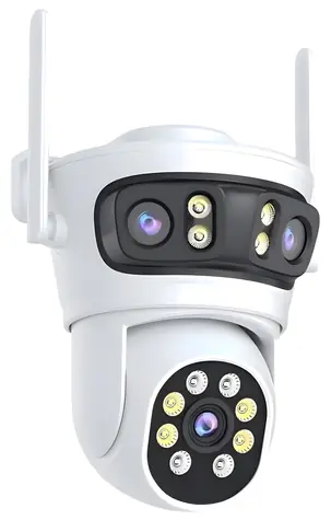 Immax NEO LITE SMART Security TRIPLE / Venkovní IP kamera / P/T 355°/90° / Wi-Fi / IP65 / 3× 2MP / ONVIF / TUYA