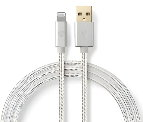 Nedis Lightning kabel 1 m / Datový kabel / USB-A (M) - Lightning 8-pin (M) / USB 2.0 / 480 Mbps / pozlacené konektory