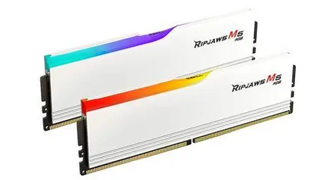 G.Skill Ripjaws M5 RGB bílá 32GB (2x16GB) 5200MHz / DDR5 / PC5-41600 / CL40-40-40-83 / 1.1V / XMP 3.0