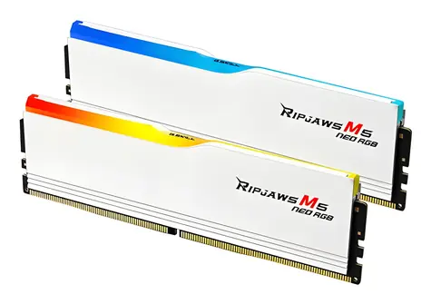 G.Skill Ripjaws M5 Neo RGB 32GB (2x16GB) 6000MHz bílá / Operační paměť / DDR5 / PC5-48000 / CL36 / 1.35V / AMD EXPO
