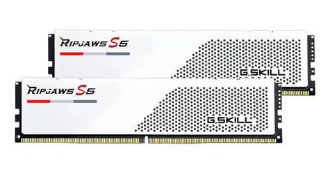 G.Skill Ripjaws S5 64GB (2x 32GB) 6000MHz bílá / DDR5 / CL28 / DIMM / 1.4V / Non-ECC / Unbuffered / XMP 3.0 / AMD EXPO