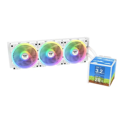 Thermaltake Minecube 360 Ultra ARGB bílá / AIO vodní chladič CPU / 3x 120 mm / 2000 RPM / 30.6 dB / 57.11 CFM