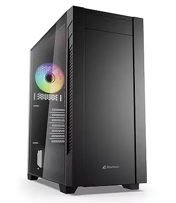 Sharkoon S25-W2 ARGB černá / E-ATX / ARGB / USB-C / Průhledná bočnice / Bez zdroje