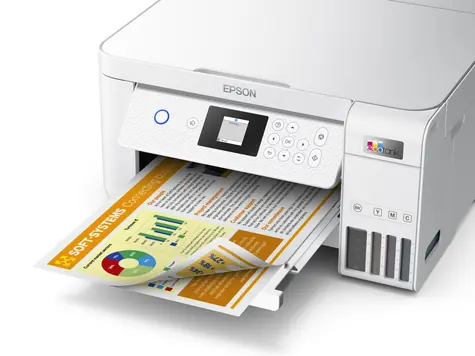 Epson EcoTank ET-2856 bílá / Inkoustová multifunkce / A4 / 33 ppm / 5760x1440dpi / tisk & skenování & kop. / USB & Wi-Fi