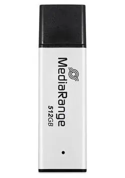 MediaRange MR1904 512GB stříbrná/černá / Flash disk / USB-A 3.2 Gen 1 / čtení: 250 MB/s / zápis: 160 MB/s