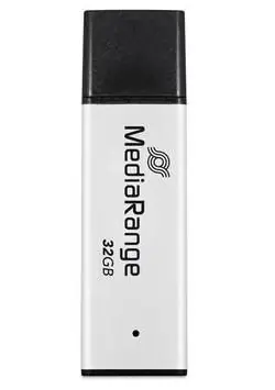 MediaRange MR1900 32GB stříbrná/černá / Flash disk / USB-A 3.2 Gen 1 / čtení: 130 MB/s / zápis: 65 MB/s