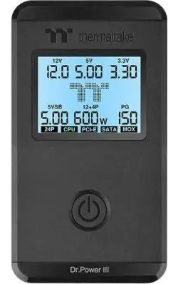 Thermaltake Dr. Power III černá / Tester napájecích zdrojů / ATX12V v3.1 / LCD / PCIe Gen 5.1