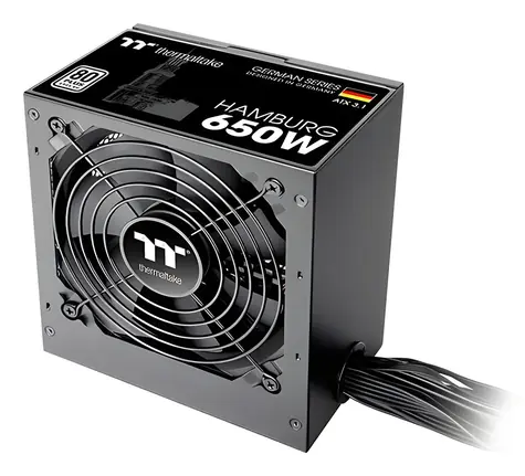 Thermaltake HAMBURG 650W černá / PC zdroj / ATX 3.1 / 650W / 80PLUS 230V EU / 120mm ventilátor