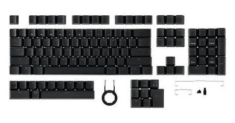 ASUS ROG PBT Keycap Set černá / Sada náhradních kláves / PBT double-shot / MX-compatible / 124 ks