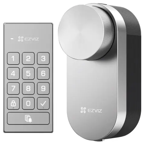EZVIZ DL01 Pro + DL01CP černo-šedá / Chytrý dveřní zámek se klávesnicí / Bluetooth / Zigbee 3.0
