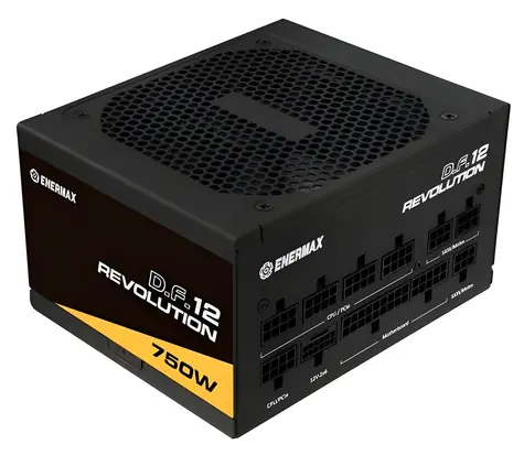 Enermax Revolution DF12 ETV750G černá / Zdroj / 750W / ATX 3.1 / 80PLUS Gold / semi-pasivní / 12VHPWR