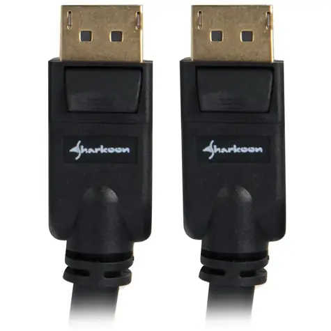 Sharkoon DisplayPort 1.3 4K černá / Kabel / DisplayPort - DisplayPort / 4K / 5 m