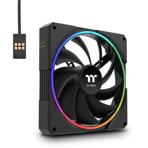 Thermaltake TS 140 EX RGB černá / Ventilátor / FDB / 140mm / 2000 ot./min / 32,1 dB / 3ks / ARGB