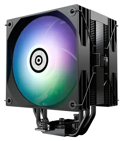 Enermax ETS-T41D-ARGB černá/bílá / Chladič CPU / 2× 120 mm ARGB / 4 heatpipes / 250 W TDP / stavový displej