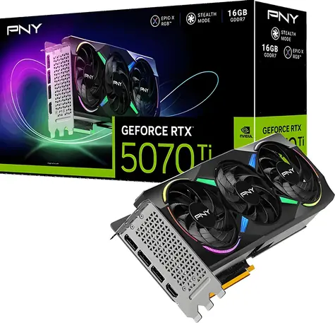 PNY GeForce RTX 5070 Ti ARGB OC 16GB / Grafická karta / 16GB GDDR7 / 256-bit / 1x HDMI + 3x DP / 750W (16)