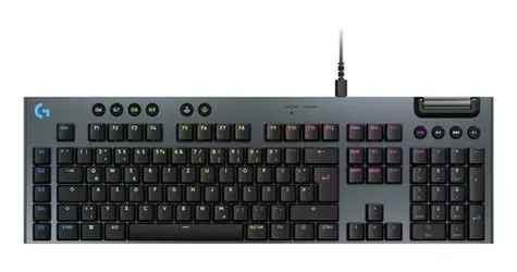 Logitech G915 X černá / Herní klávesnice / kabelová / GL mechanické spínače / LIGHTSYNC RGB / DE