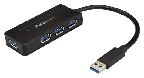 StarTech USB 3.0 HUB 4 porty černá / USB-A / 5 Gbps / nabíjecí port