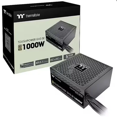 Thermaltake Toughpower GX3 SE 1000W černá / Zdroj / ATX 3.1 / 1000W / 80PLUS Gold / PCIe 5.1 / nemodulární